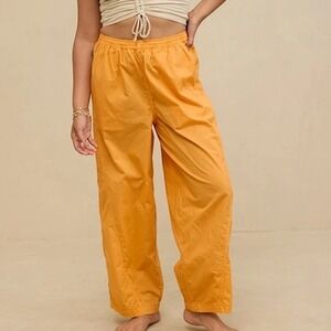 AERIE It's Poplin Beach Pant Soft Orange Women's Lightweight Bottoms| Small